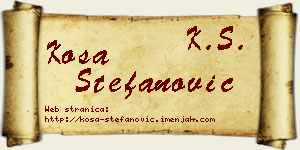 Kosa Stefanović vizit kartica